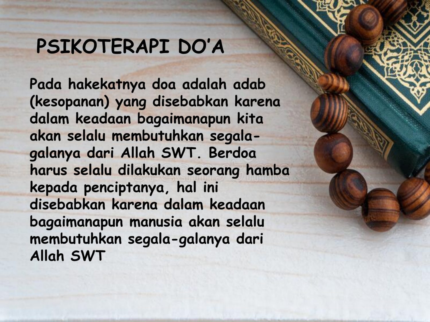 Psikoterapi Islam Dengan Metode Doa - Tebuireng Initiatives